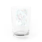 むぎちゃさぼてんの青に浮く Water Glass :back