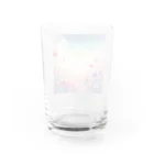 花とイロドリ。の水彩タッチの花畑 Water Glass :back