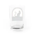 万事屋の猫のシルエットが美しい Water Glass :back