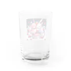 ピンクリボンのいちごうさぎ04 Water Glass :back
