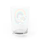 🌈七色の世界🌈の虹の海を泳ぐコイちゃん グラス反対面