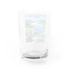 くりちゃんの子猫と花畑 Water Glass :back