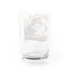 Ken17のソファのクッションの上で眠る猫 Water Glass :back