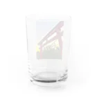 kayuuの夕陽に映える紅色の鳥居 Water Glass :back