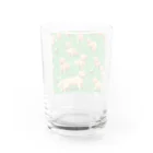 kinnirono-inuのドット絵　たくさんのゴールデンレトリバー２ Water Glass :back