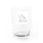 ととのいカエルのモノクロカエルくん Water Glass :back