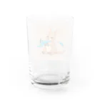 ganeshaのおもちゃの飛行機に乗ってかわいいカンガルーに会おう Water Glass :back