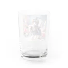 koumeiの白馬に乗ったネコ王子様4 Water Glass :back