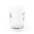 mushizuDASHのトラ猫の魚いじめ Water Glass :back