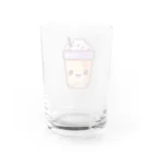 Vasetti_pressの可愛い紫タピオカミルクティー Water Glass :back