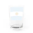 お絵かき屋さんのアルゼンチンの国旗 Water Glass :back