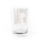 asnaynのドアを開ける猫ちゃん Water Glass :back