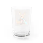 ganeshaのおもちゃの宇宙船でかわいいカンガルーに会おう Water Glass :back