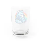 こぶちゃショップのレインボーくまライオン Water Glass :back