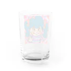 にじわたりねこのかわいい心　女の子イラスト Water Glass :back