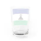 お絵かき屋さんのレソトの国旗 Water Glass :back