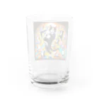 CatCraftsの猫のダンスパーティー Water Glass :back