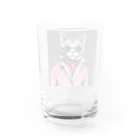 チャランコの部屋のダンディーねこさん Water Glass :back