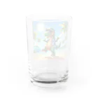 samkorのティラノサウルスのサマーバケーション Water Glass :back