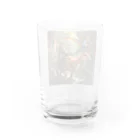 AQUAMETAVERSEの恐竜に乗ってジヤングル探険　なでしこ1478 Water Glass :back