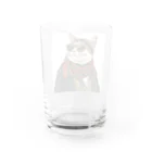 鼻ぺちゃ犬と和猫の和猫  Water Glass :back