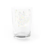 Shellの抽象アート：キューブ Water Glass :back