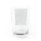 夜のアトリエのフルイドアートグッズ　夜の大海と夜の巨龍 Water Glass :back