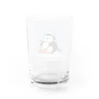 ganeshaのかわいいペンギンとおもちゃのシャベル Water Glass :back