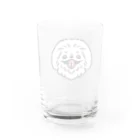 ペキニーズ好きによるペキニーズグッズ屋さんのニコニコペキニーズ（ロングホワイト) Water Glass :back
