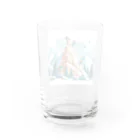 アミュペンの山頂に向かって勇敢に進む登山者 Water Glass :back