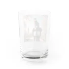 Sugar_Laの時計台とネコ Water Glass :back