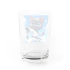 キュート＆クールの空手家クロネコ君・バージョン２ Water Glass :back