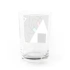 猫ねこネコ堂　SUZURI店のおにぎり Water Glass :back