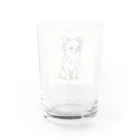 チワワのすももdear.moのチワワのおすわりできるもん Water Glass :back