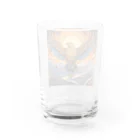 タカヤマ・サイトの神々しい鷹・シンボルマーク2 Water Glass :back