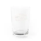 ゆるい生き物イラストグッズのお散歩するカモ親子 Water Glass :back