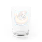 柴犬しばわんこhana873の海水浴してるワンコちゃん Water Glass :back