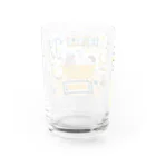 ブルーグリーンの楽しいバスタイム Water Glass :back