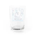 aoharu2005の笑顔で泳ぐペンギン Water Glass :back