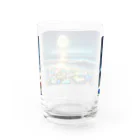 yunakiziの夜に輝くシーガラス Water Glass :back