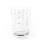 アニマルペイントの犬のグッズ Water Glass :back