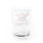 K工房のニャンコヒーロー Water Glass :back
