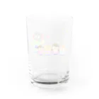 エレファント先生と虹色こどもたちのエレファント先生キラキラ Water Glass :back