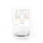 タマさくら商店街の🐈‍⬛手書きの世界から飛び出したネコ Water Glass :back