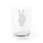 horidesuのピースサイン Water Glass :back