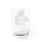 komi39の赤いパンツ着用したゴジラ Water Glass :back