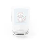 himajinseijin01のドット絵アライグマちゃんTシャツサイズ Water Glass :back