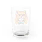 pikapikaの燃える猫マッチョ Water Glass :back