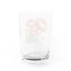 teatimeのピンクのラナンキュラス Water Glass :back