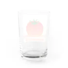 かわいいアートショップのトマト　慣用句　トマトが赤くなると医者が青くなる Water Glass :back